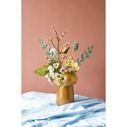 Gry &amp; Sif - Filtet stilk m/3 hvide blomster, 1 stk.