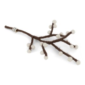 Gry & Sif - Mini gren med hvide b�r, 1 stk.