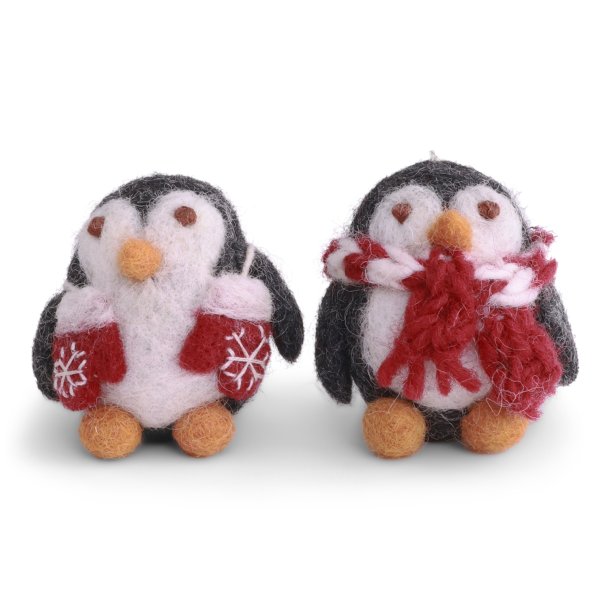 Gry &amp; Sif - Jul; s�de sm� filtede babypingviner, s�t af 2 stk.