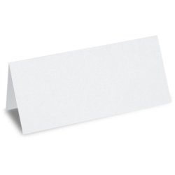Bordkort, str. 10x5 cm(foldet), HVID, 25stk.