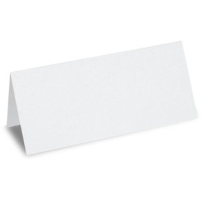 Bordkort, str. 10x5 cm(foldet), HVID, 25stk.