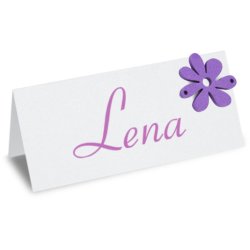 Bordkort, str. 10x5 cm(foldet), HVID, 25stk.