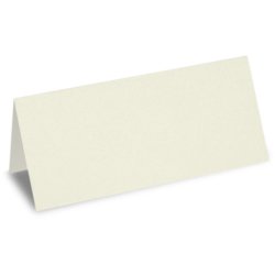 Bordkort, str. 10x5 cm(foldet), ELFENBENS farvet, 25stk.