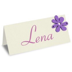 Bordkort, str. 10x5 cm(foldet), ELFENBENS farvet, 25stk.