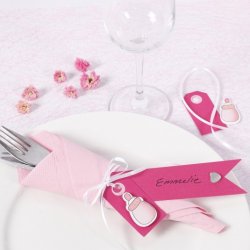 Sutteflaske i tr, lyserd, str. 22x37 mm, tykkelse 1,7 mm, glitter, 10 stk.