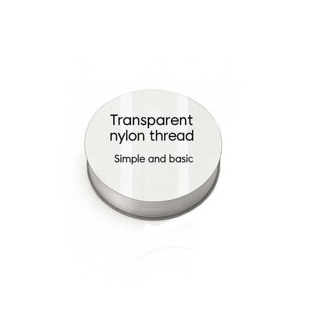 Nylontrd/Fiskesnre, SBA653, klar, ultratynd 0,12mm x 50m