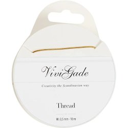 Guld snor fra Vivi Gade, 0,5mm, rulle &aacute; 10m