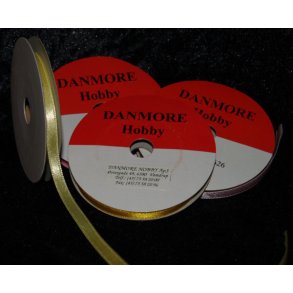 Satinbnd 3mm, 10 m pr. rulle, LYS GUL / CITRONGUL