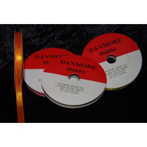 Satinbnd 3mm, 10 m pr. rulle, LYS ORANGE