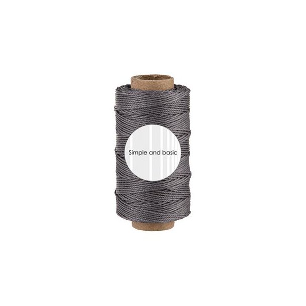 Polyester-snor til kort-sljfer &amp; andet sjov, SBA716, MRKEGR, 0,5mm, 50meter