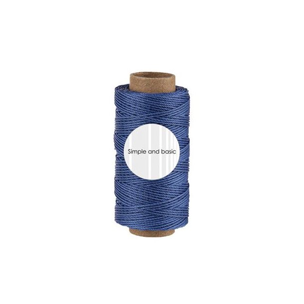 Polyester-snor til kort-sljfer &amp; andet sjov, SBA718, MRKEBL, 0,5mm, 50meter