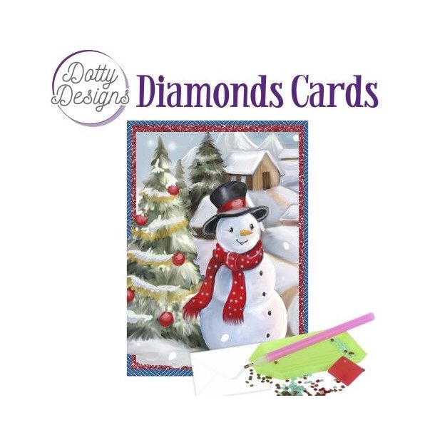 Diamonds Cards, sd snemand og juletr, A6 str.