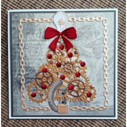 Dies/sk�re stencils, By Lene's BLD1871 - Steampunk; Tandhjul