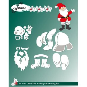 Dies/skre stencils, By Lene's BLD1109, Julemanden