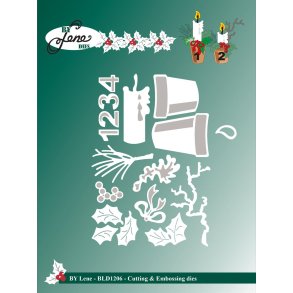 Dies/skre stencils, By Lene's BLD1206, Adventslys