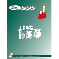Dies/sk�re stencils, By Lene's BLD1300, Julelysestager