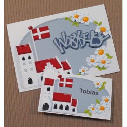 Dies/skre stencils, By Lene's BLD1540, Kirke (lille)