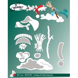 Dies/skre stencils, By Lene's BLD1594, Tilbehr til Snemand