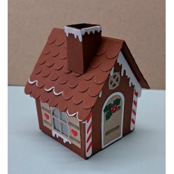 Dies/skre stencils, By Lene's BLD1602, Peberkagehus i 3D