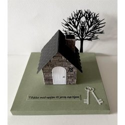 Dies/skre stencils, By Lene's BLD1602, Peberkagehus i 3D