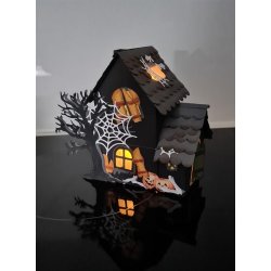 Dies/skre stencils, By Lene's BLD1602, Peberkagehus i 3D