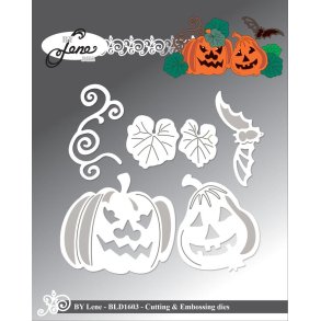 Dies/skre stencils, By Lene's BLD1603, Halloween grskar