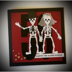 Dies/skre stencils, By Lene's BLD1604, Sdt smilende skelet