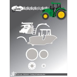 Dies/skre stencils, By Lene's BLD1621, Lille traktor