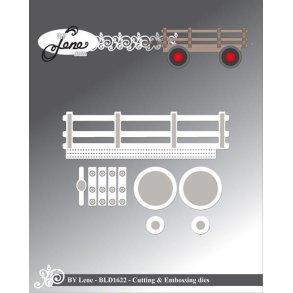 Dies/skre stencils, By Lene's BLD1622, vogn til traktor
