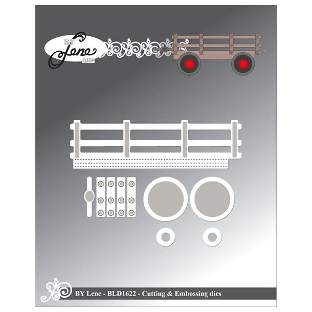 Dies/skre stencils, By Lene's BLD1622, vogn til traktor