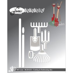 Dies/skre stencils, By Lene's BLD1624, Haveredskaber; skovl, river, greb