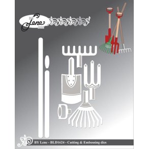 Dies/skre stencils, By Lene's BLD1624, Haveredskaber; skovl, river, greb