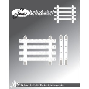 Dies/skre stencils, By Lene's BLD1625, Stakit/Hegn