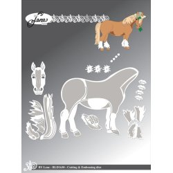 Dies/skre stencils, By Lene's BLD1630, Hest