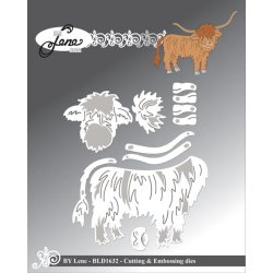 Dies/skre stencils, By Lene's BLD1632, Skotsk hjlandskvg