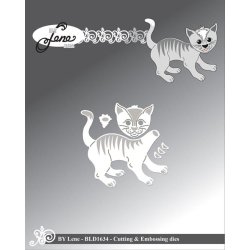 Dies/skre stencils, By Lene's BLD1634, Missekat