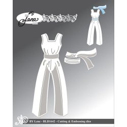 Dies/skre stencils, By Lene's BLD1642, Buksedragt