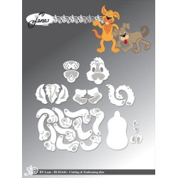 Dies/skre stencils, By Lene's BLD1644, Sknne hunde