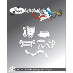 Dies/skre stencils, By Lene's BLD1645, Tilbehr#1 til BLD1644