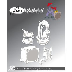 Dies/skre stencils, By Lene's BLD1647, Tilbehr#3 til BLD1644