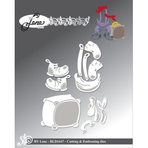 Dies/skre stencils, By Lene's BLD1647, Tilbehr#3 til BLD1644