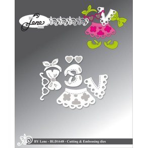 Dies/skre stencils, By Lene's BLD1648, Tilbehr#4 til BLD1644