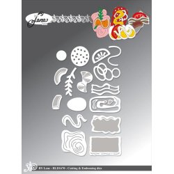 Dies/skre stencils, By Lene's BLD1670, Smrrebrd pakke 1