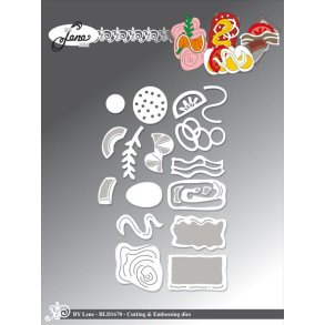 Dies/skre stencils, By Lene's BLD1670, Smrrebrd pakke 1