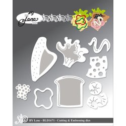 Dies/skre stencils, By Lene's BLD1671, Smrrebrd pakke 2