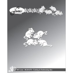 Dies/skre stencils, By Lene's BLD1678, Sm sde mus