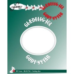 Dies/skre stencils, By Lene's BLD1704 - Gldelig Jul, Godt Nytr