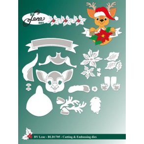 Dies/skre stencils, By Lene's BLD1705 - Stor bambi m/tilbehr 