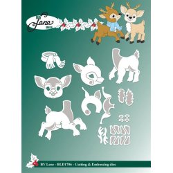 Dies/skre stencils, By Lene's BLD1706 - Sde bambi'er 