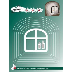 Dies/skre stencils, By Lene's BLD1707 - Tunnel-baggrunde, Staldvindue & Stearinlys